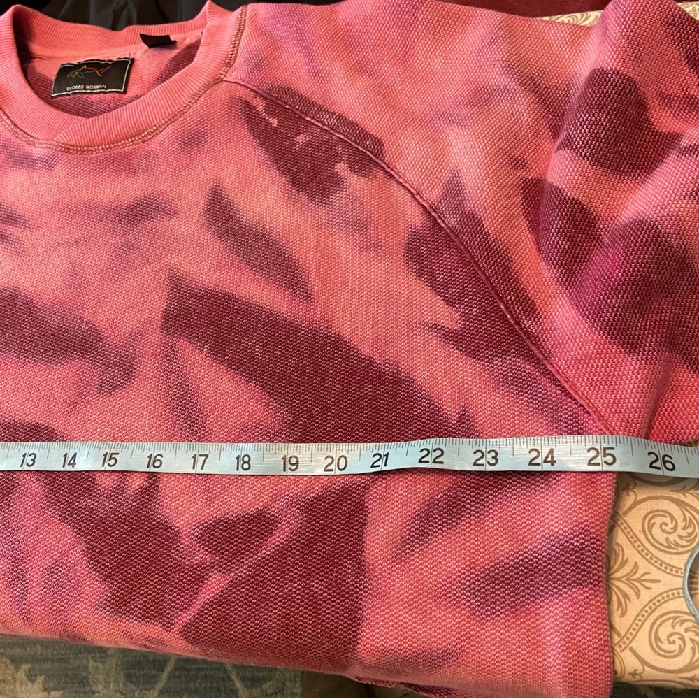 Greg Norman Collection Cropped Pink Tie-Dye Sweatshirt XLarge XL Unisex - Picture 2 of 10